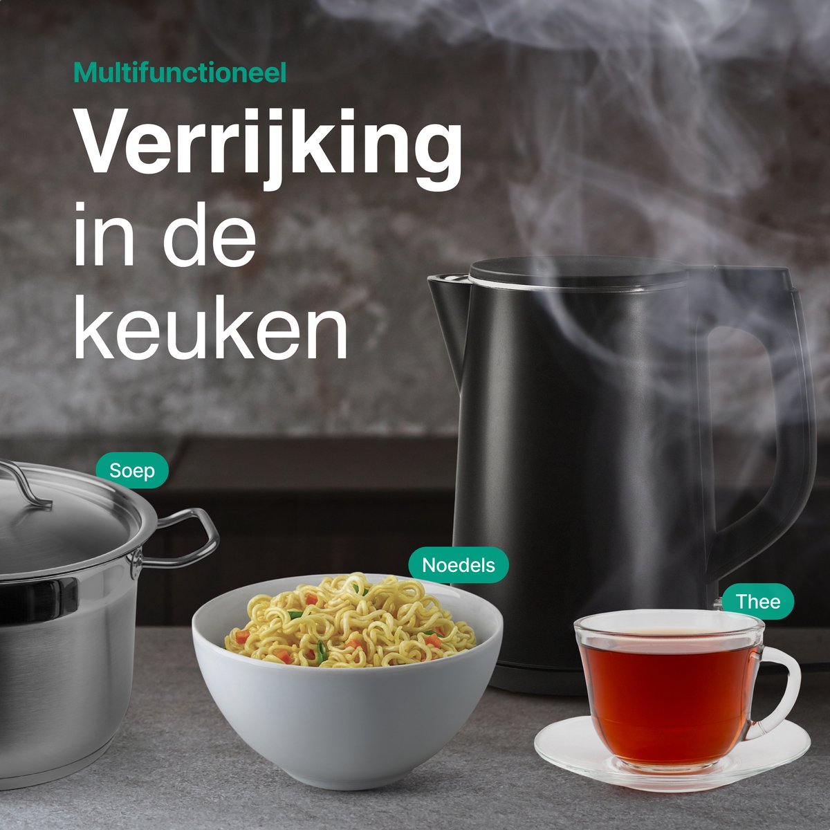 Waterkoker Dubbelwandig 2200W