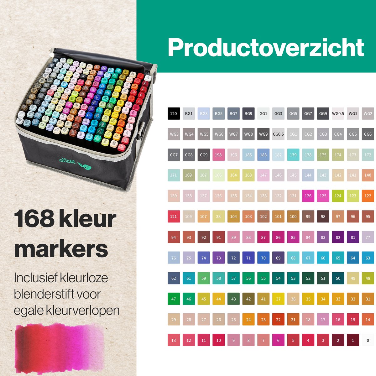 Twinmarkers 168 stuks voor volwassenen