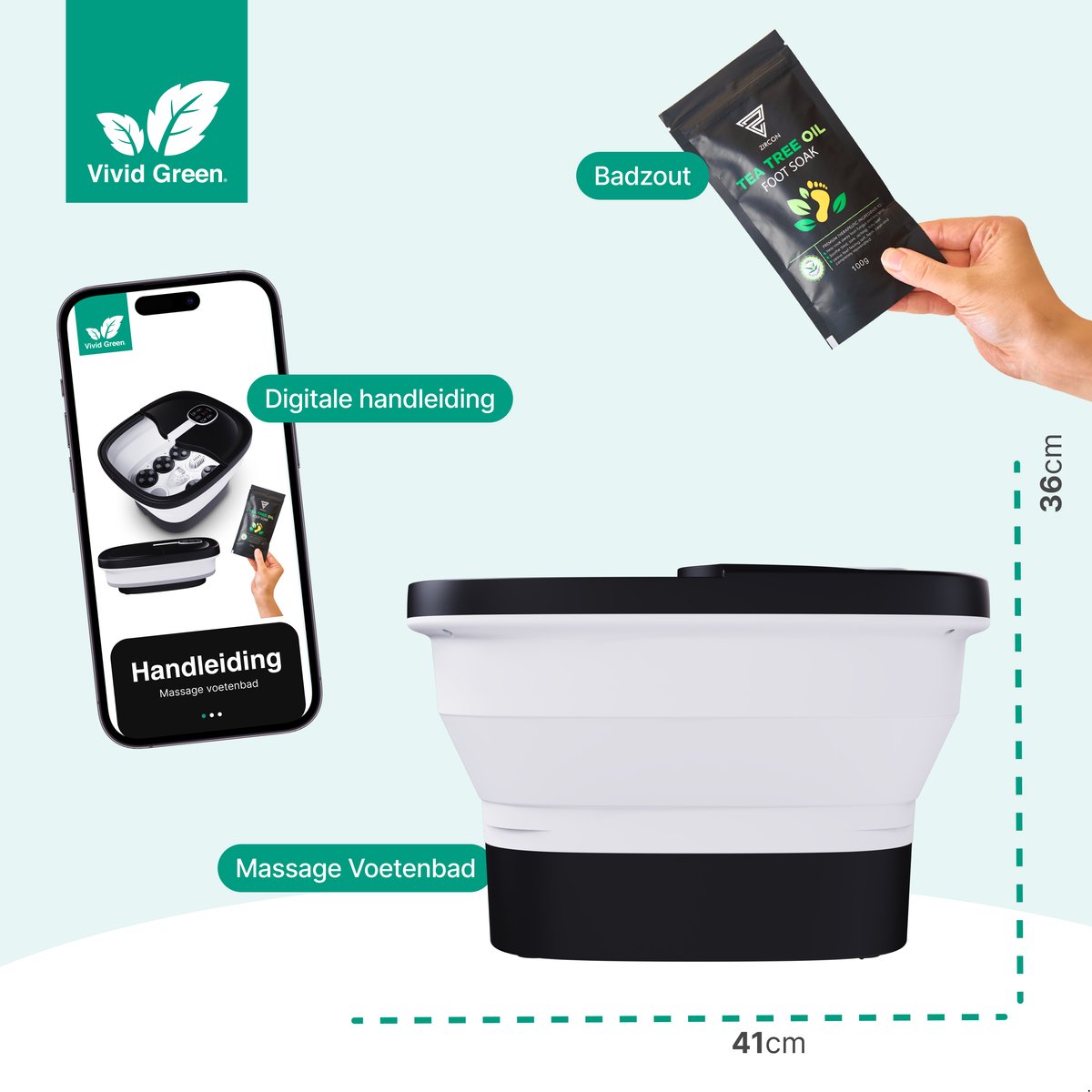 Voetenbad Automatische Massage 14L