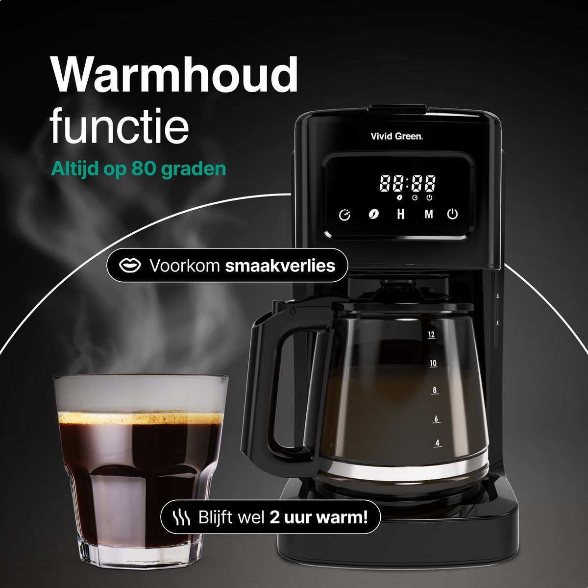 Koffiezetapparaat Filterkoffie 1.8L met Touch Display
