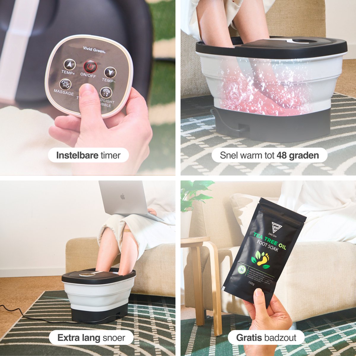 Voetenbad Automatische Massage 14L
