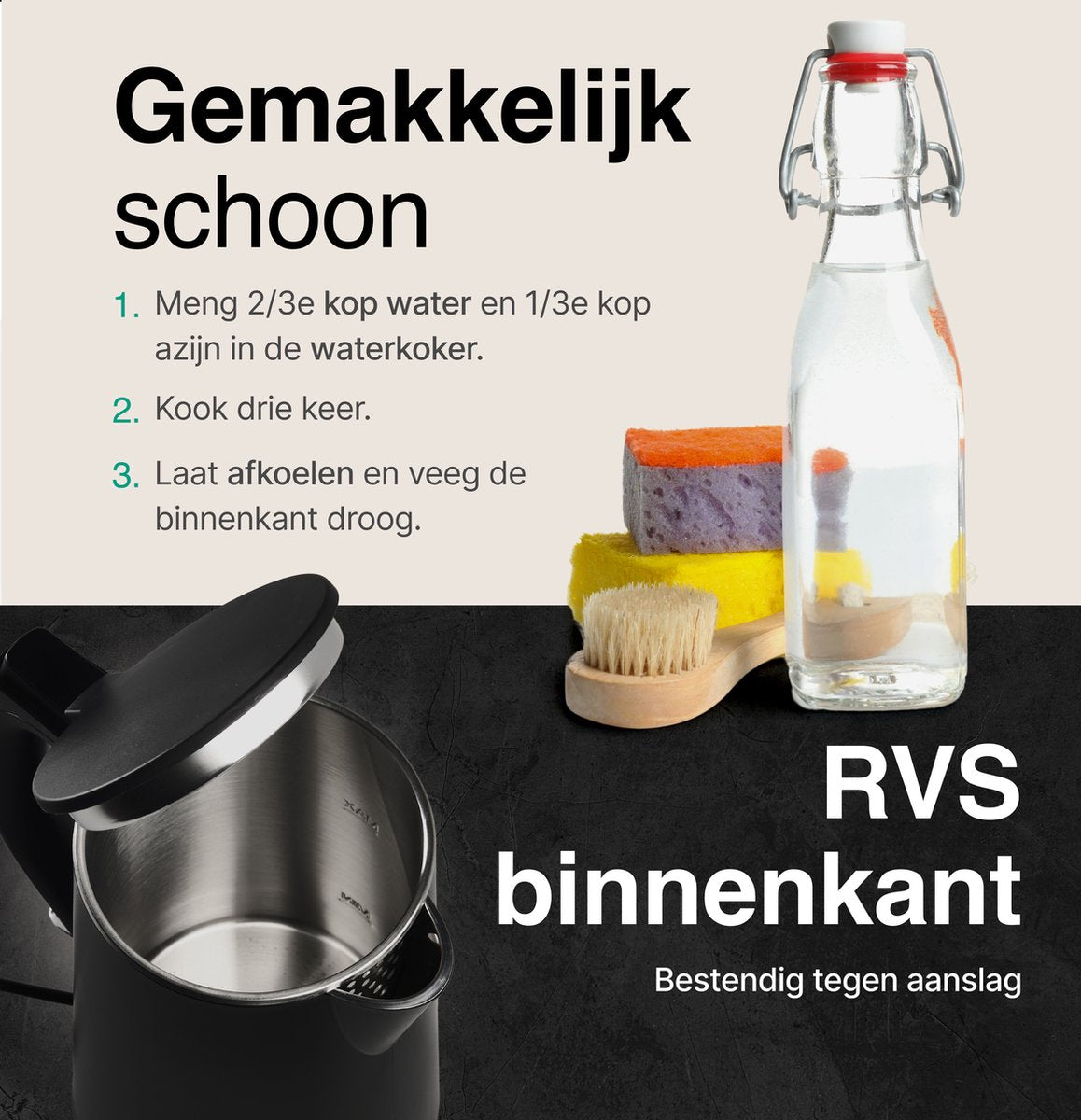 Waterkoker Dubbelwandig 2200W