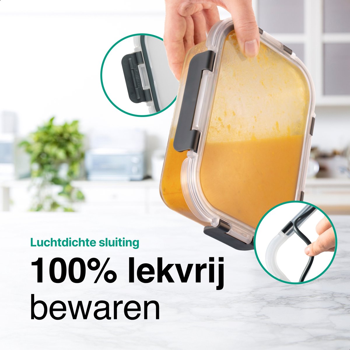 Vivid Green Meal Prep Bakjes Glas