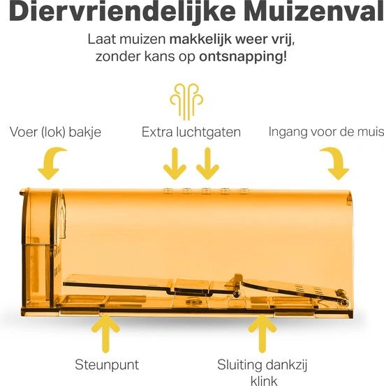Vivid Green 2-Pack Diervriendelijke muizenval voor binnen & buiten