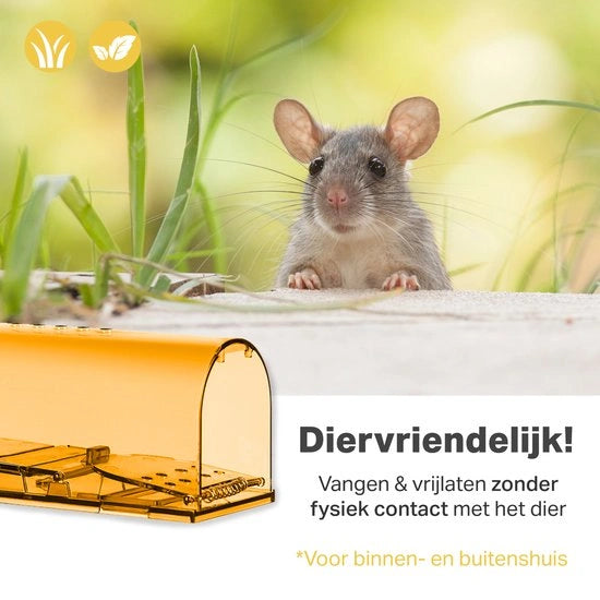 Vivid Green 2-Pack Diervriendelijke muizenval voor binnen & buiten