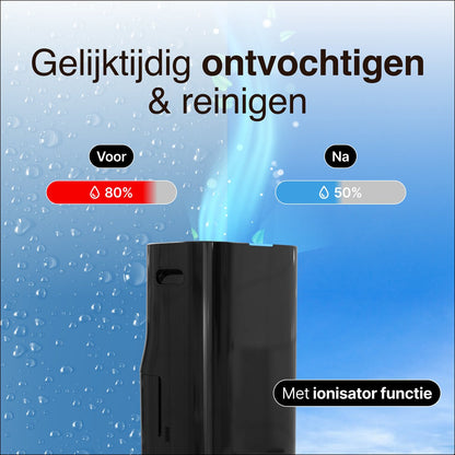 Luchtontvochtiger en Luchtreiniger 20L zwart