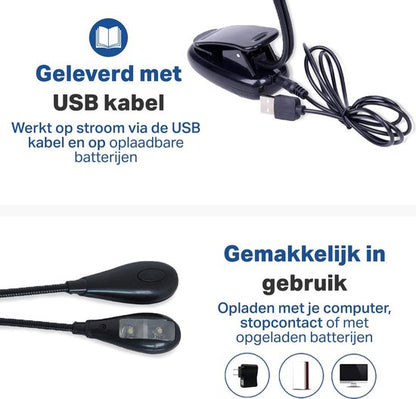 Vivid Green Leeslampje met klem