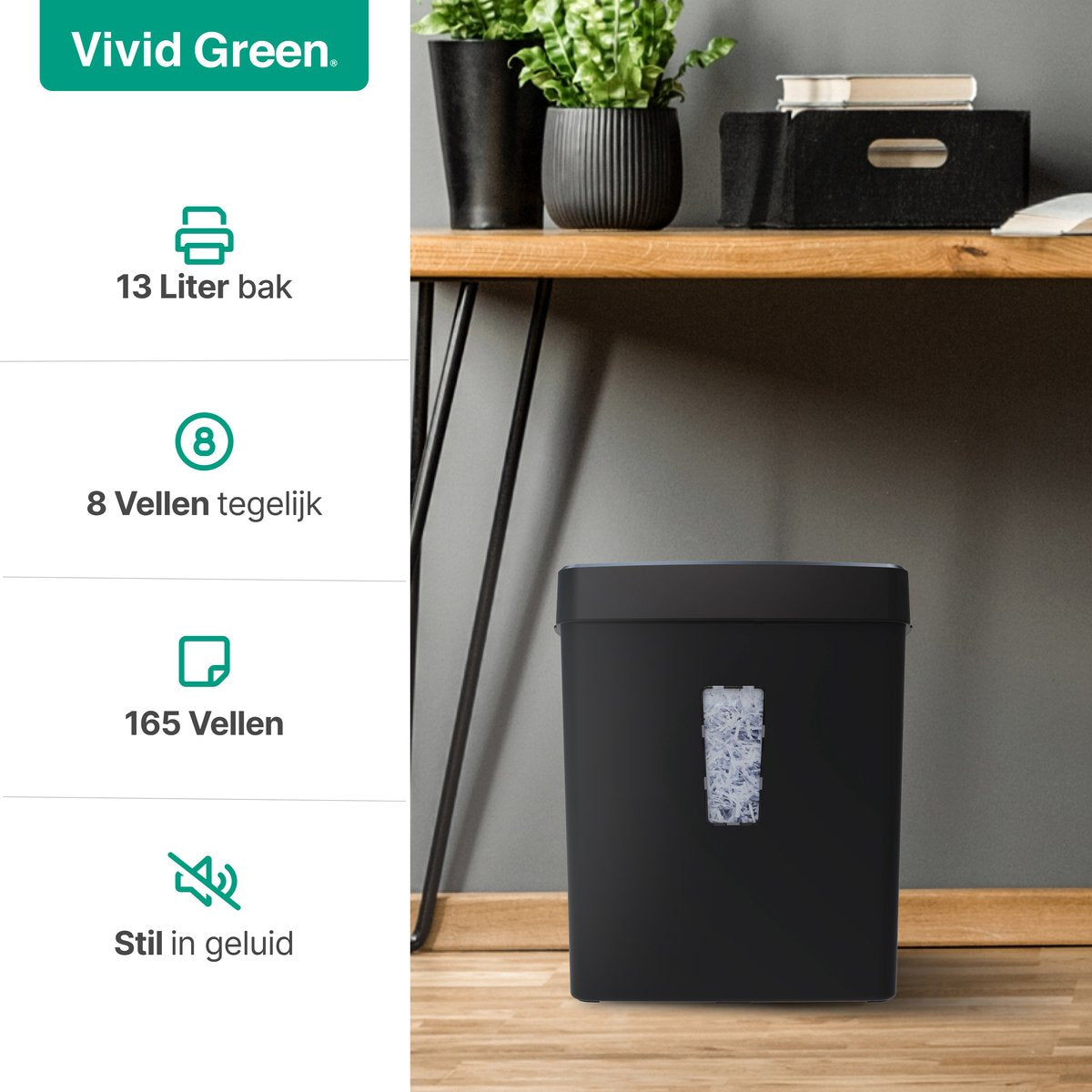 Vivid Green Papierversnipperaar