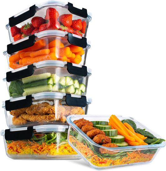 Vivid Green Meal Prep Bakjes Glas