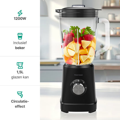 Vivid Green Blender met beker 1200W