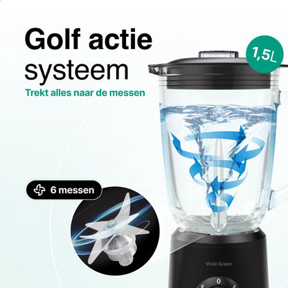 Vivid Green Blender met beker 1200W