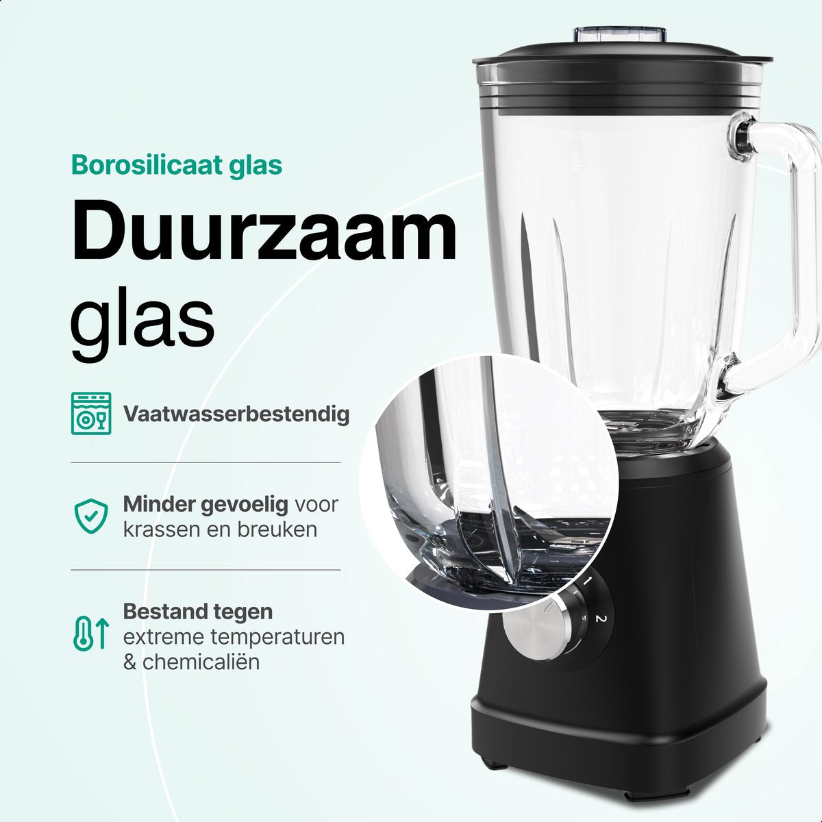 Vivid Green Blender met beker 1200W